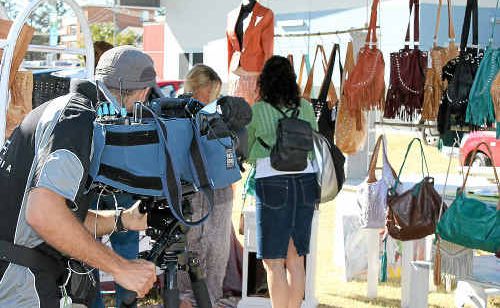 The Village Markets in Burleigh are filmed for The Great South East.